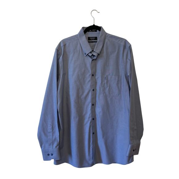 Nordstrom XL light blue long sleeve button up shirt regular fit cotton business - Picture 1 of 8